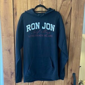 Ron Jon Black Pullover Hoodie Sweatshirt
